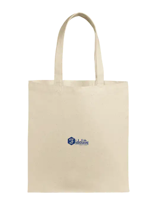 Eco Blend Natural Canvas Tote w/Fidelity Bank Logo
