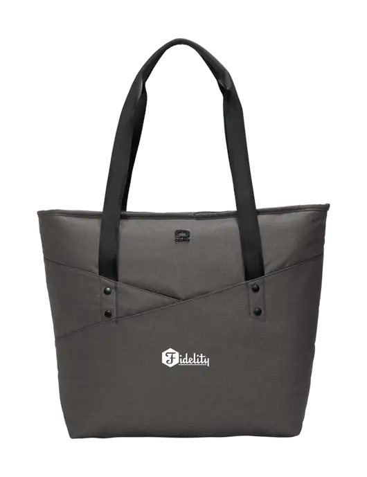 OGIO Tarmac Heather Downtown Tote 
 w/Fidelity Bank Logo