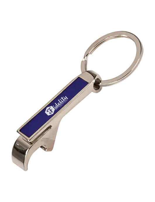 Blue Bottle Opener Keychain w/Fidelity Bank Logo