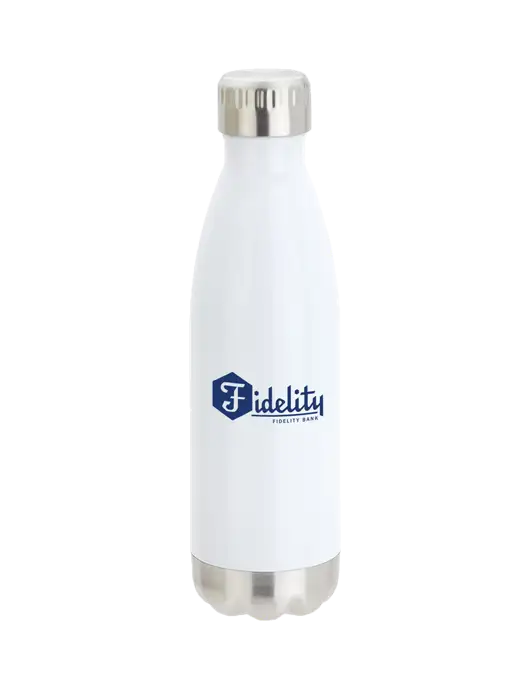 City Go White 17 oz Insulated Bottle w/Fidelity Bank Logo