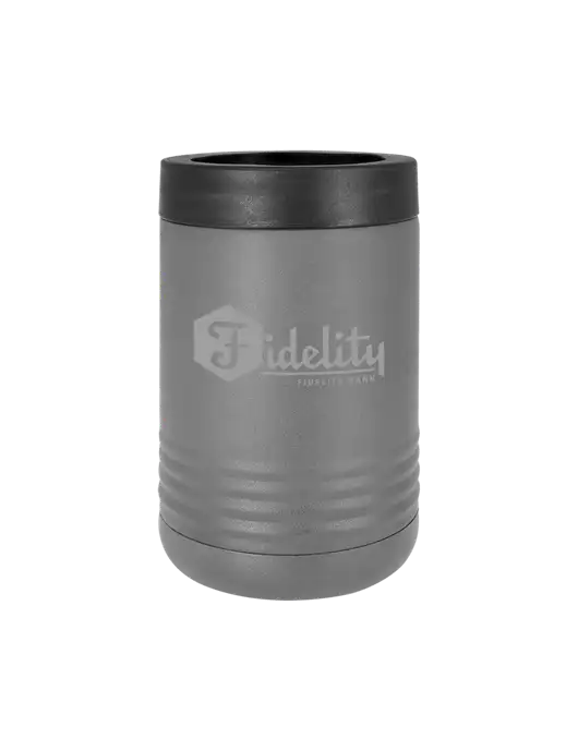 Polar Camel 12 oz Powder Coated Grey Vacuum Insulated Beverage Holder w/Fidelity Bank Logo