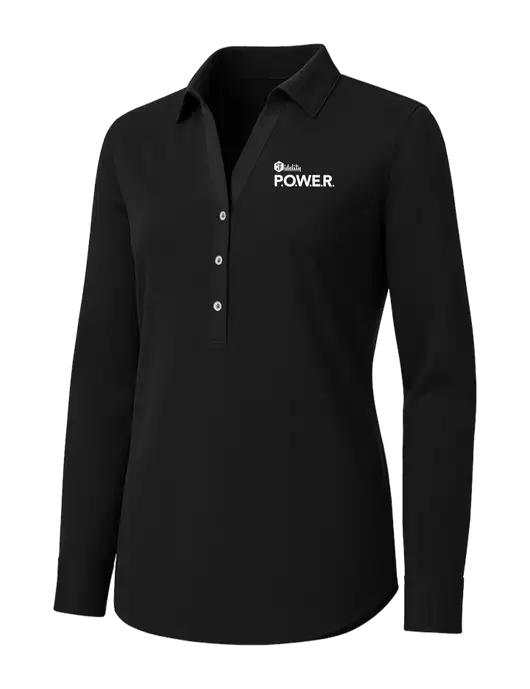 Womens Black City Stretch Shirt w/Power Logo
